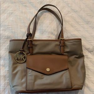 Michael Kors Nylon Tan Tote Small